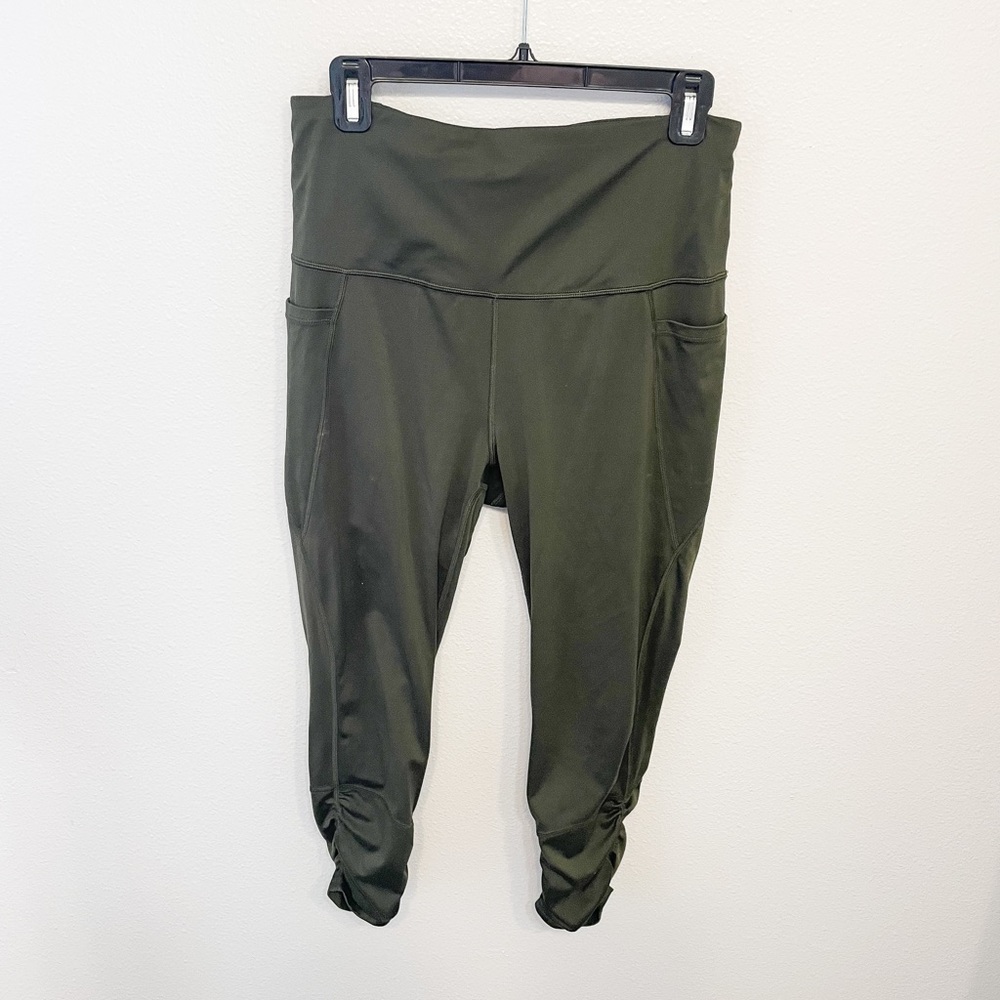 All in Motion Olive Green 7/8 Workout legging size L